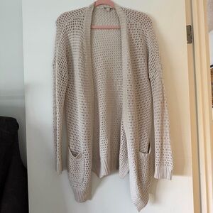 Long Crochet Cardigan Sweater